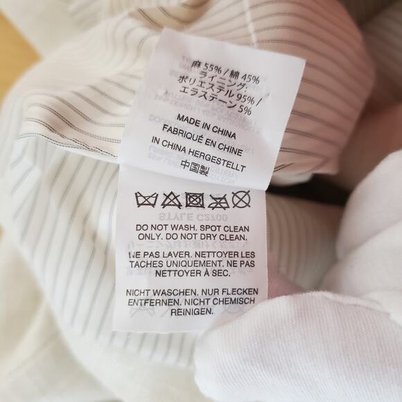 J. Crew Regent Blazer Jacket Metallic Linen Blend Career Ivory Cream Size 10 P - Picture 11 of 11